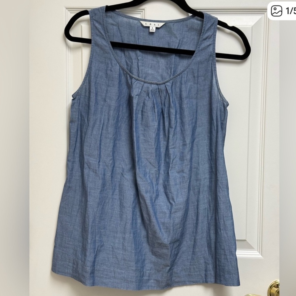 Cabi blue chambray Romp Top - Picture 6 of 6